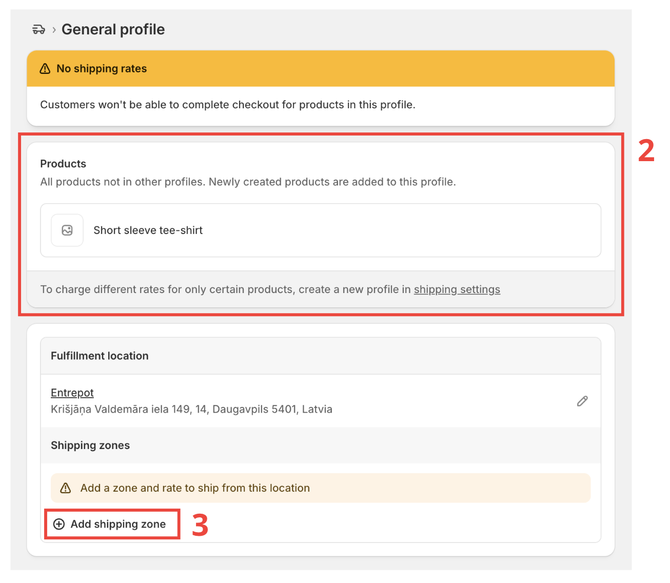 Settings menu
