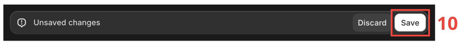 Settings menu