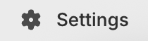 Settings menu